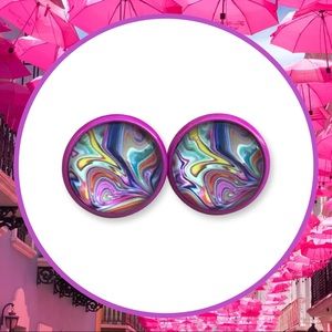 Colorful Art Stud Earrings